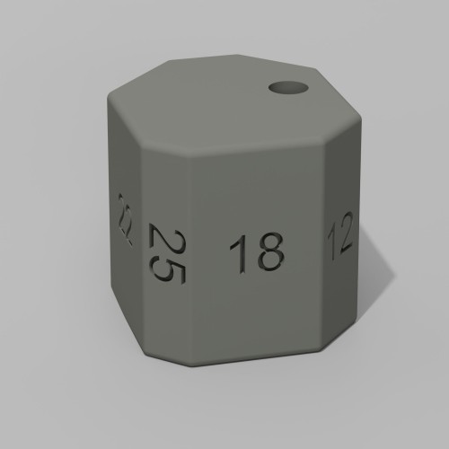 Szablon traserski 3dek z PETG obsługujący zakresy od 6mm do 25mm na krzywych ścianach