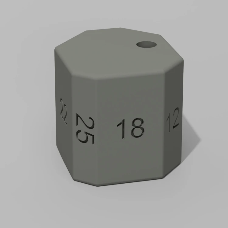 Szablon traserski 3dek z PETG obsługujący zakresy od 6mm do 25mm na krzywych ścianach