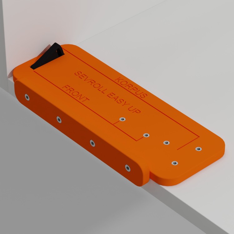 Szablon do montażu podnośników meblowych sevroll easy up front korpus 3