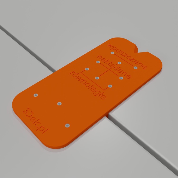 szablon do prowadników zawiasów meblowych, nakładane, wpuszczane, równoległe stalowe tuleje fi2mm3.jpg