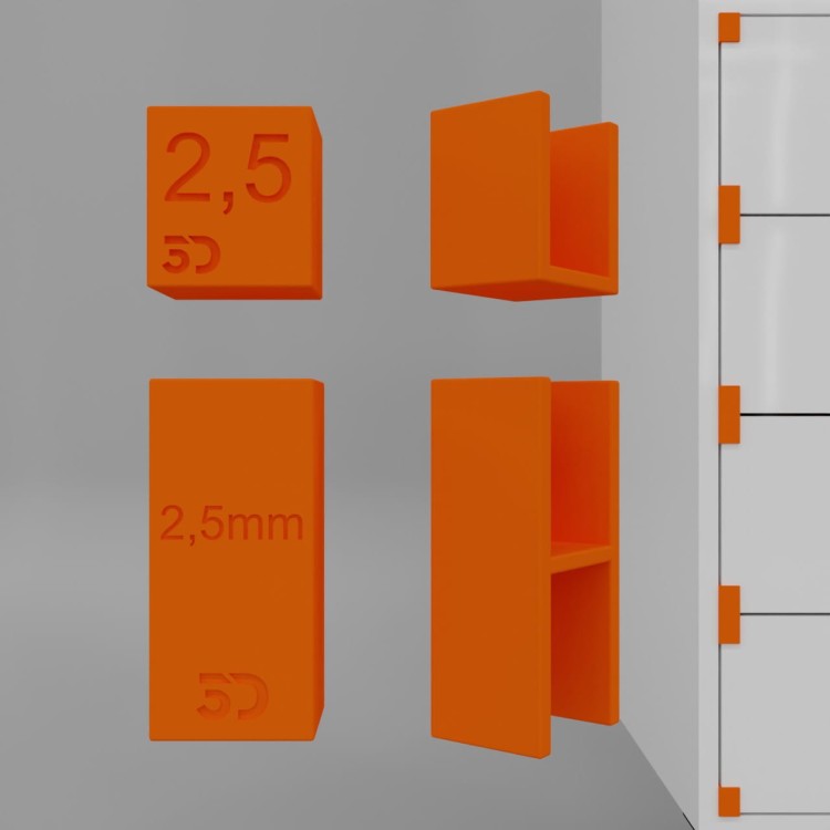 uchwyt szablon do montażu frontów w szufladach skrzyniowych prowadnice szuflad kulkowe i dolnego montażu szczelina 2,5mm.jpg