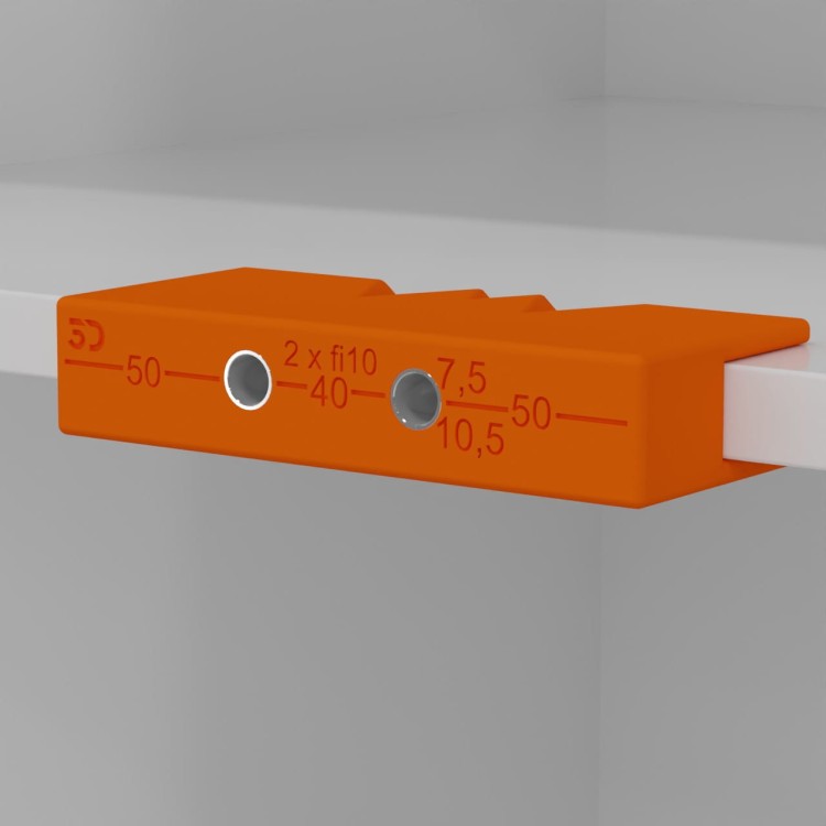 szablon do wiercenia tipon w meblach na wymiar prosty podwójny z odsunięciem od środka płyty stalowe tuleje5.jpg